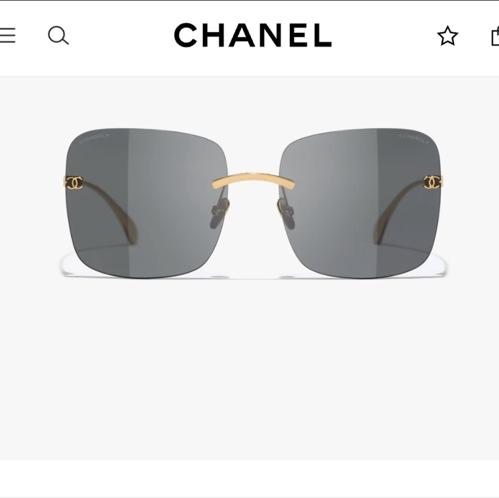 CHANEL TITANIUM LIGHT GOLD SUNGLASSES Square CH4287T c.395 - Picture 5 of 12